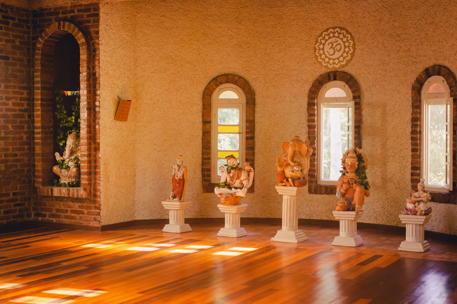 O altar da sala de prática