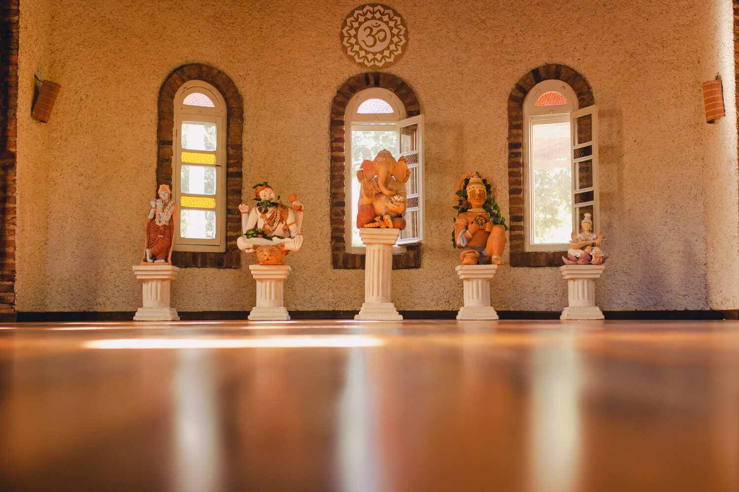 Sala de prática com luz natural